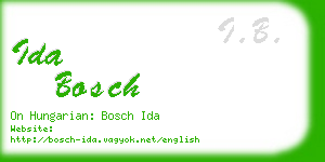 ida bosch business card